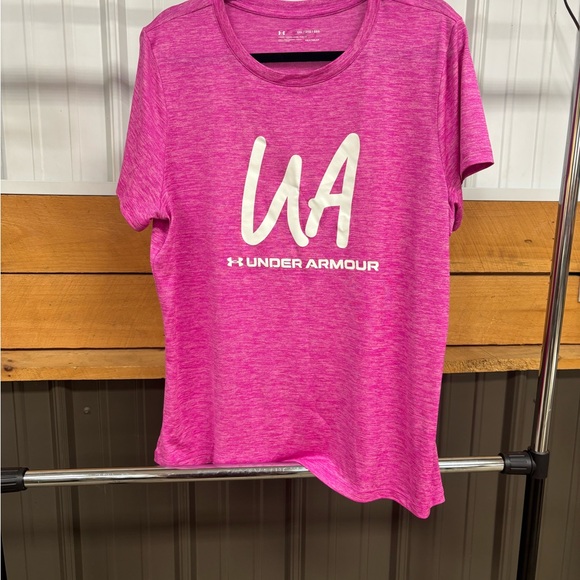 Under Armour Tops - Under Armour Heathered Pink Tee